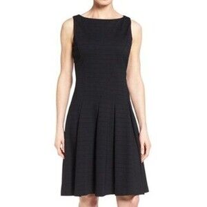 Halogen Ponte Knit Dress Small Black Classic Modest Business Work Office